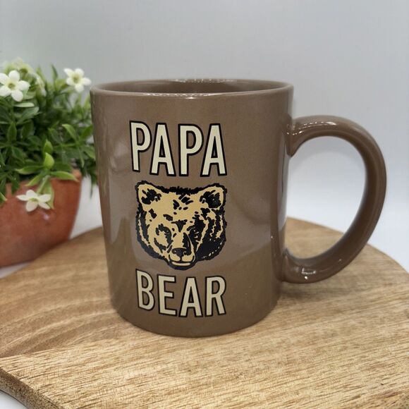 Hallmark Papa Bear Brown Coffee Mug With Bear Face-Ceramic-12 oz. Cup Tea Preown - Picture 3 of 7